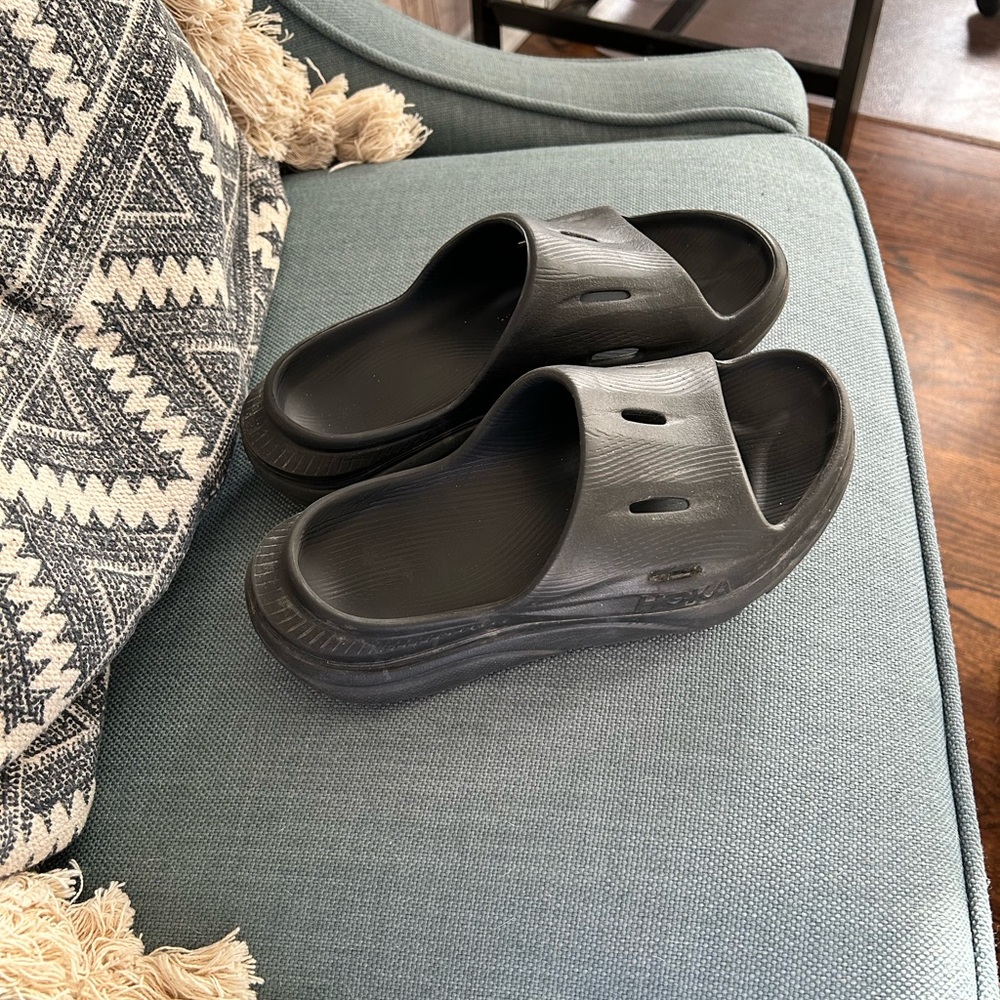 Hoka Black Slide Sandals